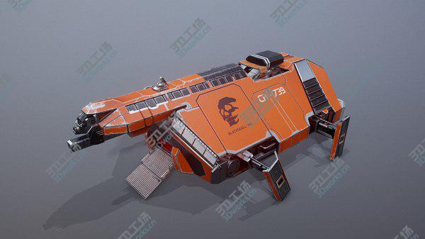 images/goods_img/20210312/3D Sci-Fi Cargo Spaceship Animated model/2.jpg
